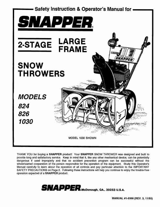 Snapper Snow Blower 1030-page_pdf